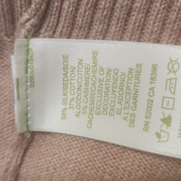 Sigrid Olsen size S camel silk beaded sweater - Picture 8 of 8